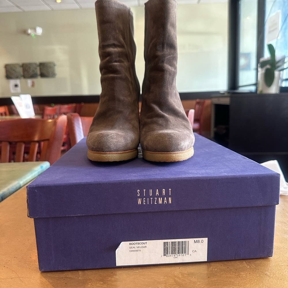 Stuart Weitzman / boostscout suede midcalf wedge boots Used.